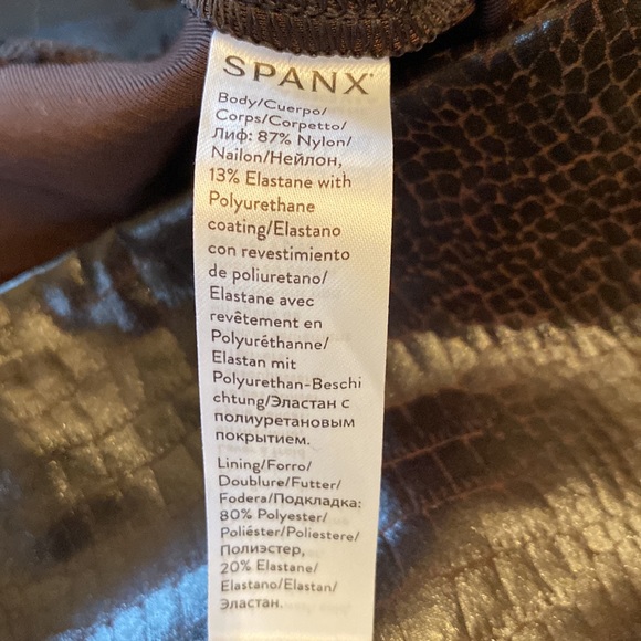 NWT SPANX Faux Leather Croc Leggings - S - Picture 8 of 9